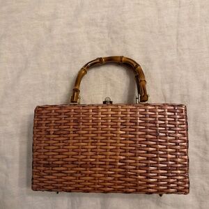 Thrifted vintage straw purse